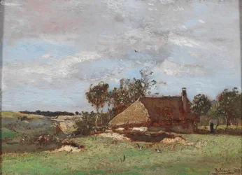 Landschaft mit Bauernhof